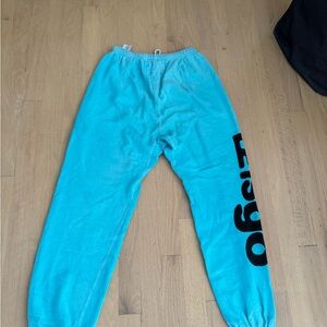 Freecity Turquoise Joggers with Black Logo
